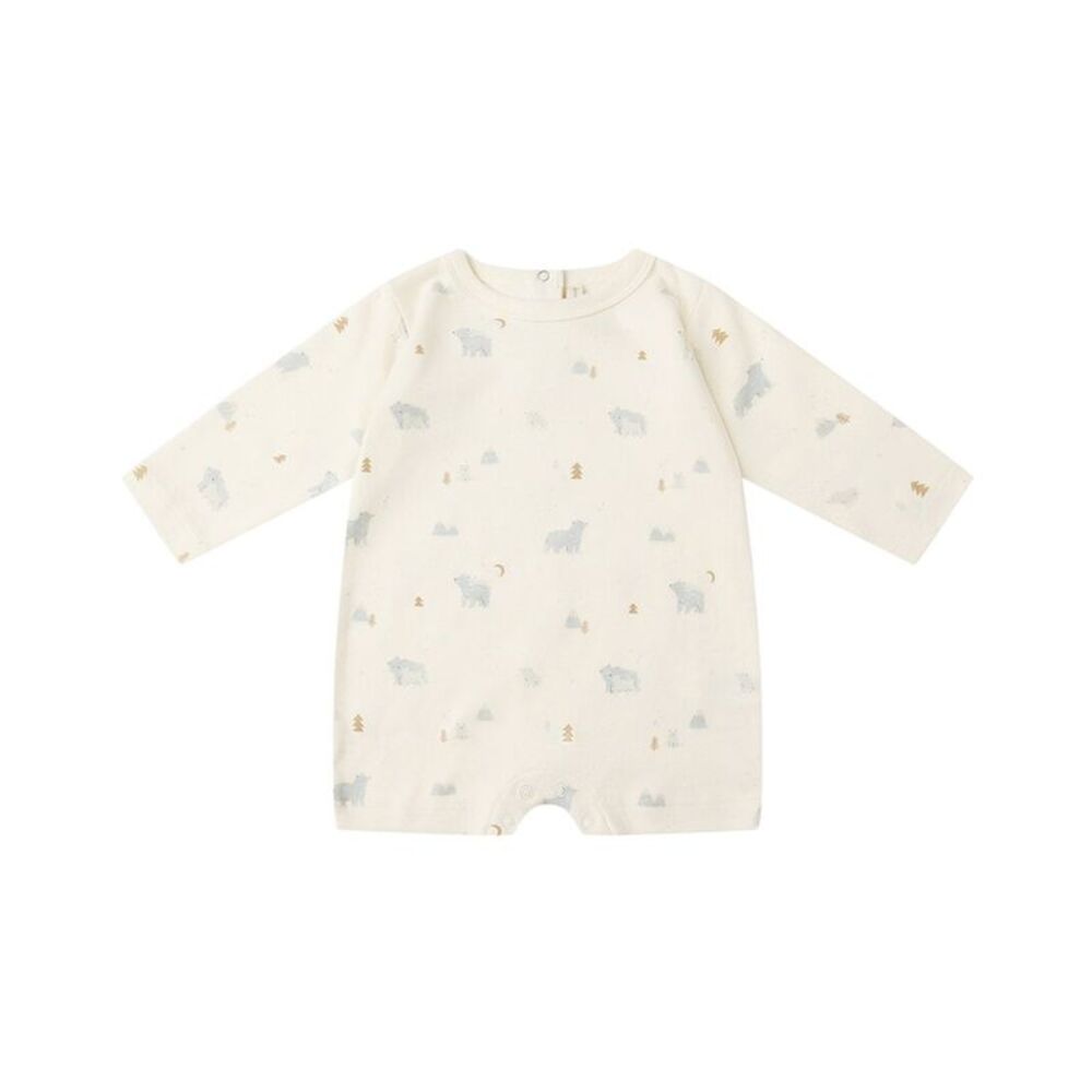 Quincy Mae Long Sleeve Romper, Ivory